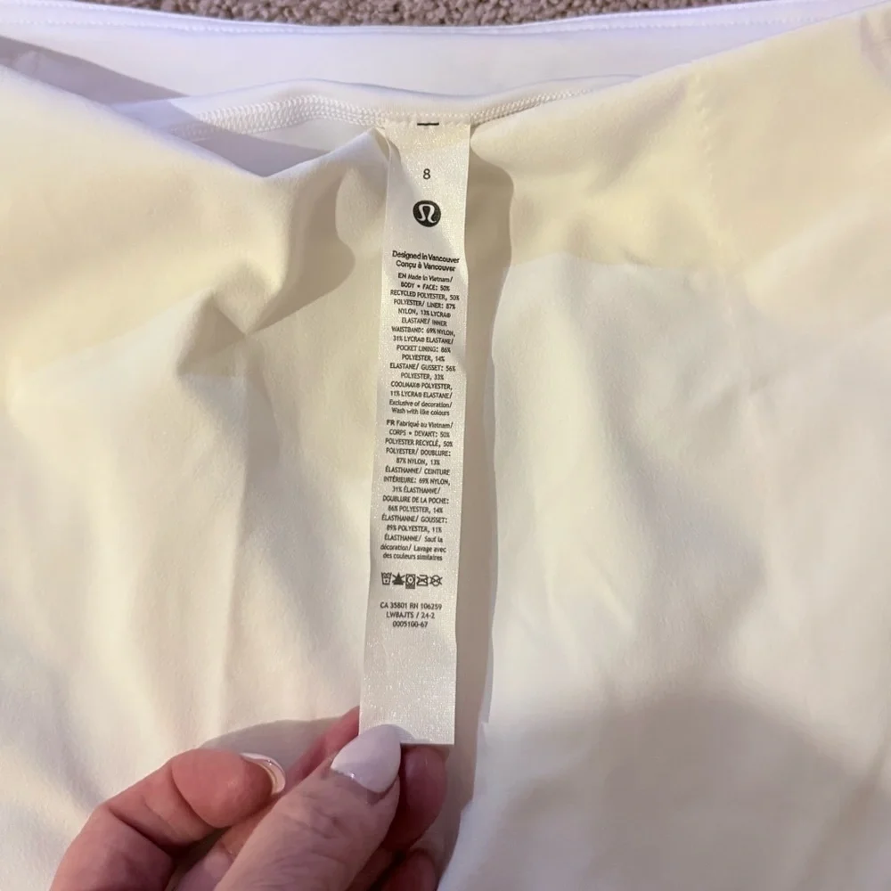Rare Lululemon Wrap-Front Mid-Rise Golf Tennis Pickleball Skirt White Size 8